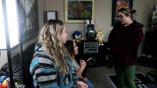 She sits in a cauldron