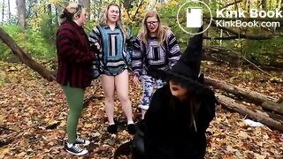 She sits in a cauldron