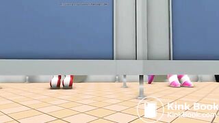 Macro Tikal poops in toilet