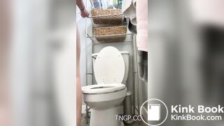 Hottest teen shitting on toilet