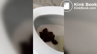 sexy brunette big poop (up close)