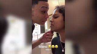 Girl Pooping Get Distrubed by Her Man