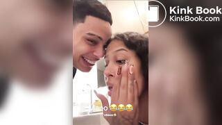 Girl Pooping Get Distrubed by Her Man