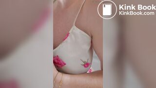 A milf is proud of her poop