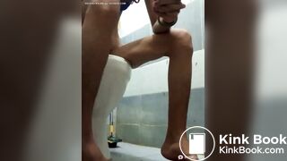 Girl sitting on potty seat