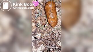 A girl on vacation shits