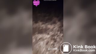 A girl on vacation shits