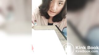 Hot bossy tutor teaches you to love poop