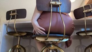 Sexy Hot Blonde Girl Nicely Loads Her Silk Skirt