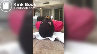 Hot scat mistress force slave to eat