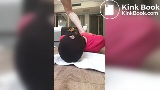 Hot scat mistress force slave to eat