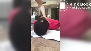 Hot scat mistress force slave to eat