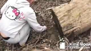 WINTER POO IN THE WOODS