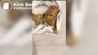 Sexy Hot White Girl Huge Sticky Grey Panty Poop