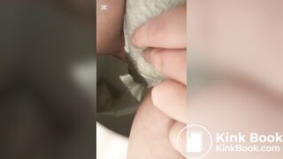 Sexy Hot White Girl Huge Sticky Grey Panty Poop