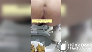 Beautiful girl poops in the toilet 35