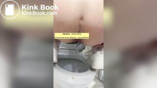 Beautiful girl poops in the toilet 35