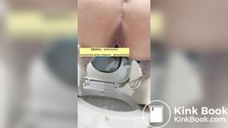 Beautiful girl poops in the toilet 35