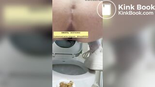 Beautiful girl poops in the toilet 35