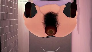 BBW unloads on toilet - video 2