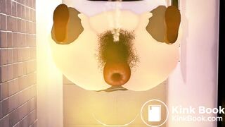 BBW unloads on toilet - video 2