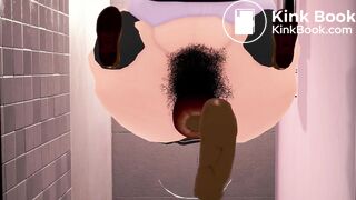 BBW unloads on toilet - video 2