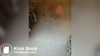 Ancient vid lady leaving a poop trail