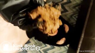 Toilet slave gets shit in his mouth 2