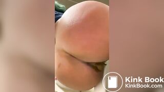 Taking huge shit in the public restroom