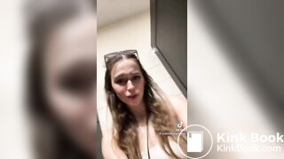 Three friends doing toilet selfies