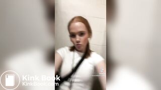 Three friends doing toilet selfies