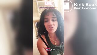 Hispanic BBW poop toilet selfie