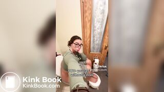 Hispanic girl pooping with stool