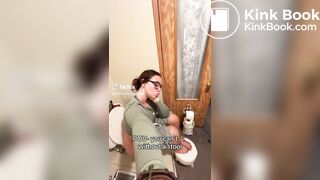 Hispanic girl pooping with stool