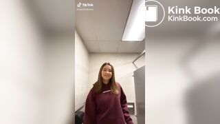 Girl records her friend shitting