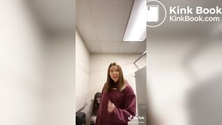 Girl records her friend shitting