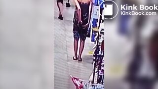 Latin Girl shit herself in a store