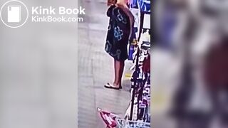 Latin Girl shit herself in a store