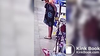 Latin Girl shit herself in a store