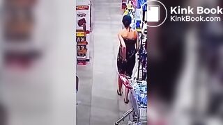 Latin Girl shit herself in a store