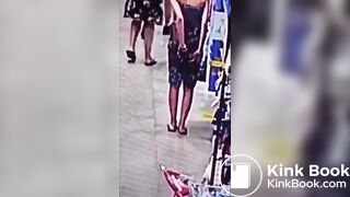 Latin Girl shit herself in a store