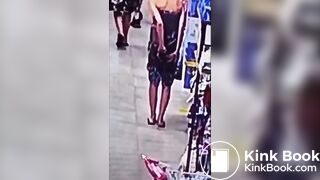 Latin Girl shit herself in a store