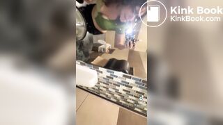 White girl toilet selfie (ass visible)