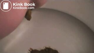 French girl shitting up close