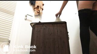 Hot german woman prepares a poop delivery