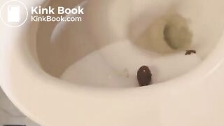 Cute Asian woman drops big logs