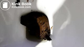 Girl pooping on toilet - video 255
