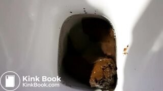 Girl pooping on toilet - video 255