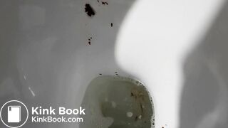 Girl pooping on toilet - video 255