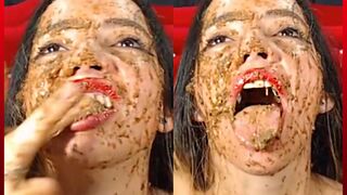 CAMGIRL SCAT WHORE COVERED IN SHIT